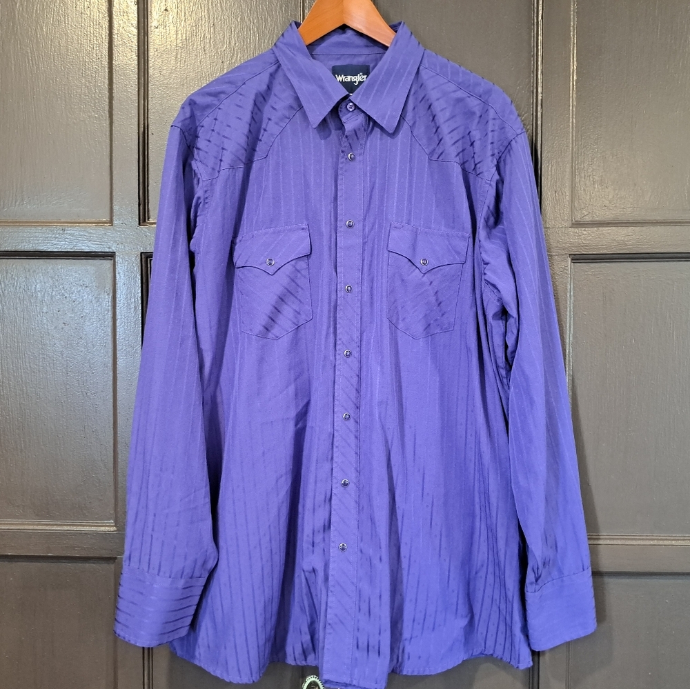 Purple Wrangler western shirt